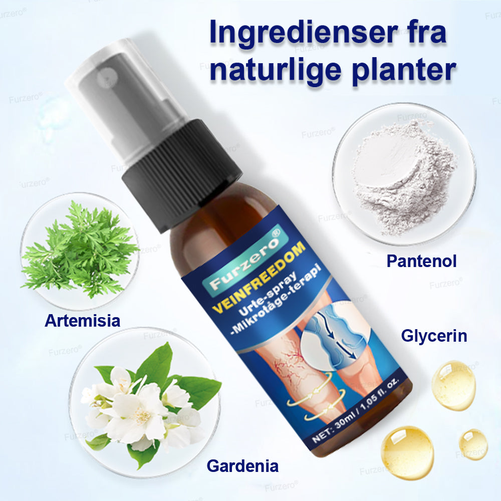✨Lavet og sendt fra Danmark🌿Furzero® VeinFreedom Urte-spray - Mikrotåge-terapi