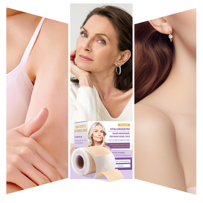 ✅ Officiel butik | Ourlyard® Hyaluronsyre Nano Microneedle Repareringsbånd 🧑‍⚕️☑️(Reparerer rynker, fine linjer, løs hud osv., egnet til flere områder som ansigt, hænder, mave, ben – 4 cm x 1,5 m rulle. Klinisk testet og dermatologisk anbefalet)
